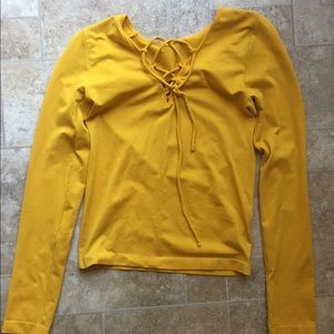 Stretchy One Sized Yellow Long Sleeve